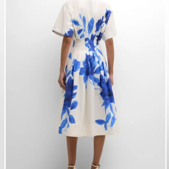 Natori Andora Poplin Pleated Dress, US 2 - Picture 2 of 12